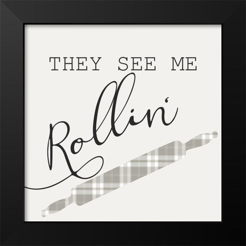 Rollin 1 Black Modern Wood Framed Art Print by Kimberly, Allen