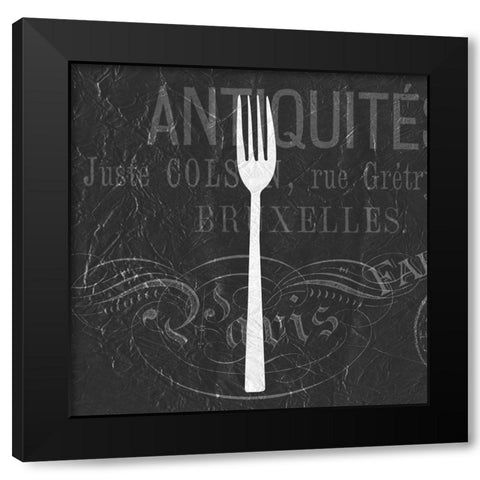 Utensils 1 Black Modern Wood Framed Art Print by Kimberly, Allen