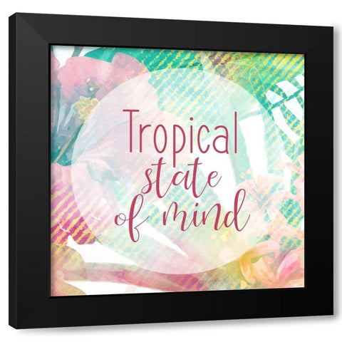 Tropical State 2 Black Modern Wood Framed Art Print by Kimberly, Allen