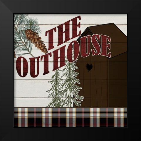 The Outhouse Black Modern Wood Framed Art Print by Kimberly, Allen
