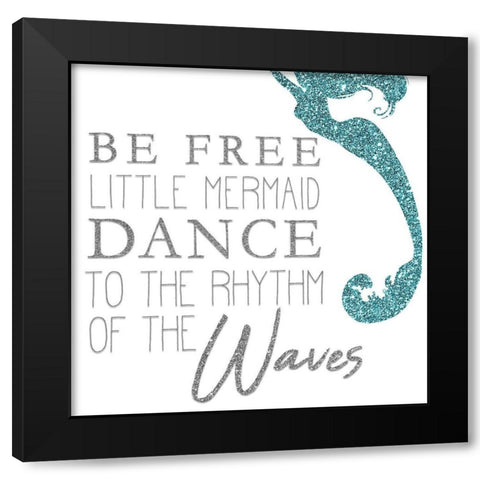 Mermaid Dreams 2 Silver Black Modern Wood Framed Art Print with Double Matting by Kimberly, Allen