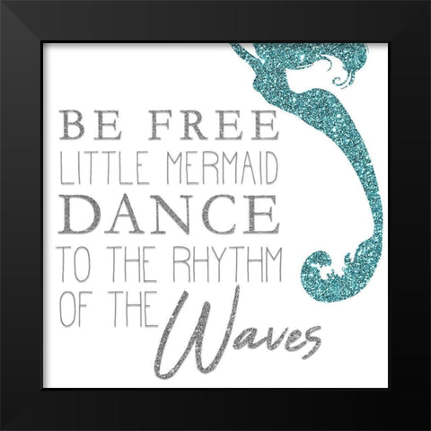 Mermaid Dreams 2 Silver Black Modern Wood Framed Art Print by Kimberly, Allen