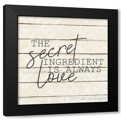 Secret Ingredient Squared Black Modern Wood Framed Art Print by Kimberly, Allen