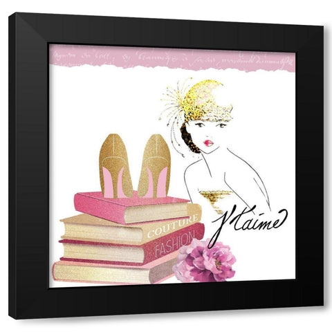 Paris Scents 7 Black Modern Wood Framed Art Print with Double Matting by Kimberly, Allen