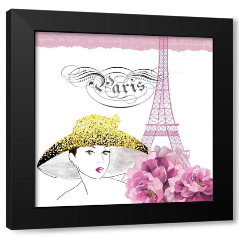 Paris Scents 9 Black Modern Wood Framed Art Print with Double Matting by Kimberly, Allen