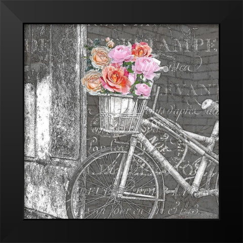 Paris Blooms 2 Black Modern Wood Framed Art Print by Kimberly, Allen