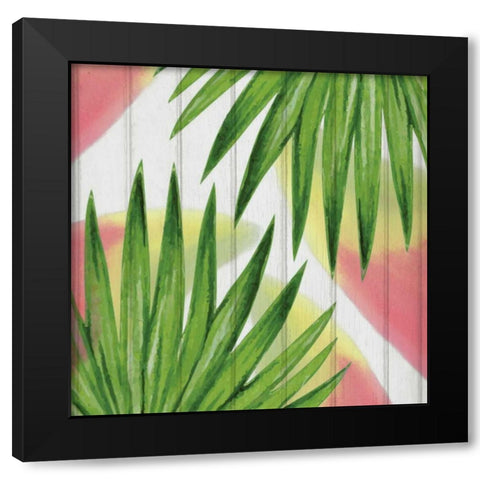 Tropical  Leaves 1 Black Modern Wood Framed Art Print by Allen, Kimberly