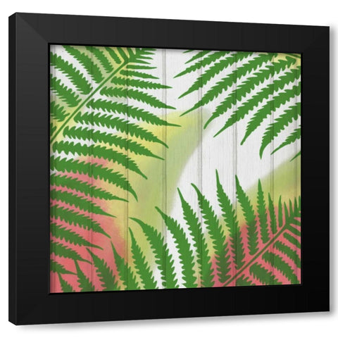 Tropical  Leaves 2 Black Modern Wood Framed Art Print by Allen, Kimberly