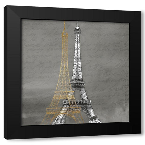 Mon Amour 1 Black Modern Wood Framed Art Print with Double Matting by Kimberly, Allen