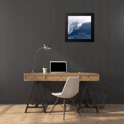 Against the Waves 2 Black Modern Wood Framed Art Print by Kimberly, Allen
