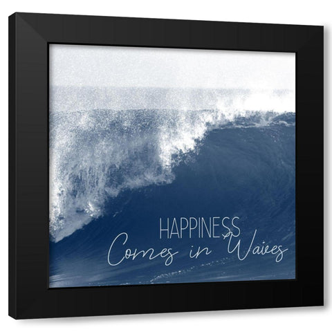Against the Waves 2 Black Modern Wood Framed Art Print by Kimberly, Allen