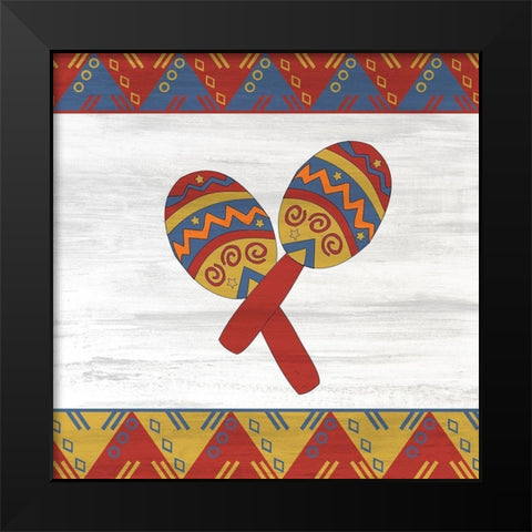 Fiesta 3 Black Modern Wood Framed Art Print by Kimberly, Allen