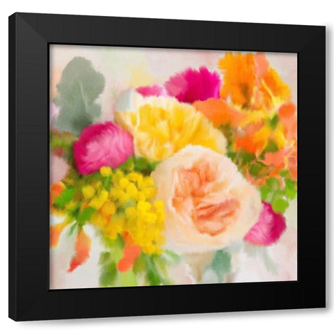Burst of Color Black Modern Wood Framed Art Print by Kimberly, Allen