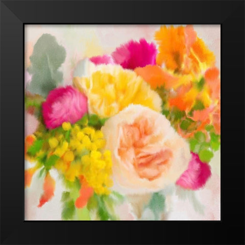 Burst of Color Black Modern Wood Framed Art Print by Kimberly, Allen
