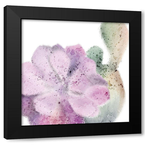 Succulent Speckled 3 Black Modern Wood Framed Art Print by Kimberly, Allen