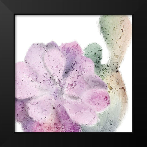 Succulent Speckled 3 Black Modern Wood Framed Art Print by Kimberly, Allen