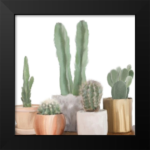 Standing Tall Black Modern Wood Framed Art Print by Kimberly, Allen