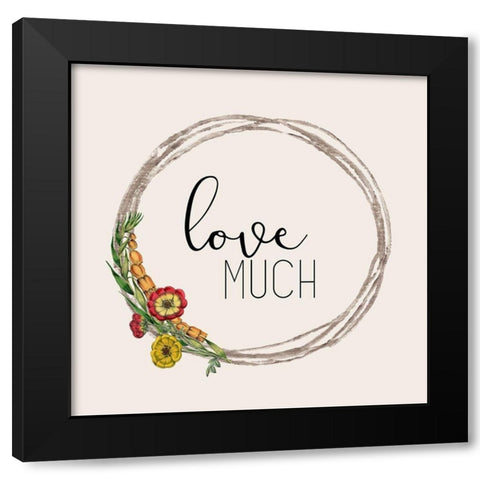 Live Well 5 Black Modern Wood Framed Art Print by Kimberly, Allen