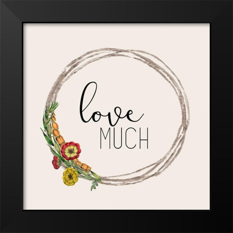Live Well 5 Black Modern Wood Framed Art Print by Kimberly, Allen