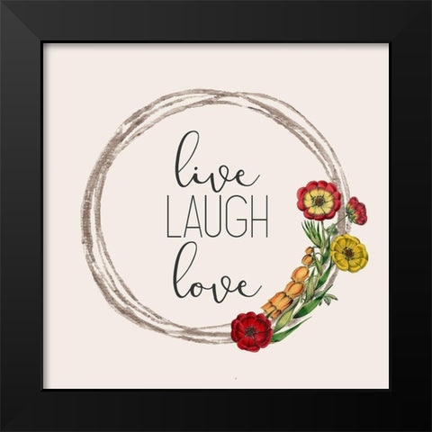 Live Well 6 Black Modern Wood Framed Art Print by Kimberly, Allen