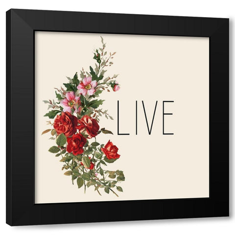 Live Laugh Love 3 Black Modern Wood Framed Art Print by Kimberly, Allen