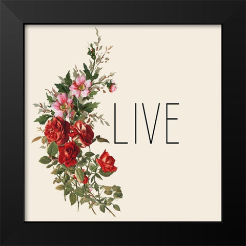 Live Laugh Love 3 Black Modern Wood Framed Art Print by Kimberly, Allen
