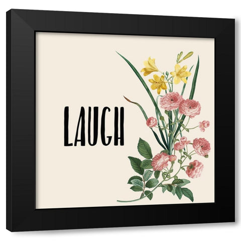 Live Laugh Love 4 Black Modern Wood Framed Art Print with Double Matting by Kimberly, Allen