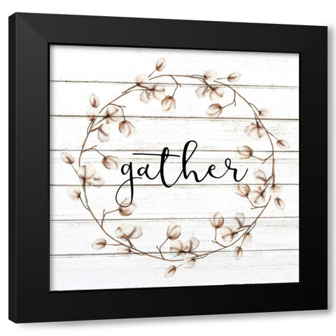 Cotton Gather 3 Black Modern Wood Framed Art Print by Kimberly, Allen