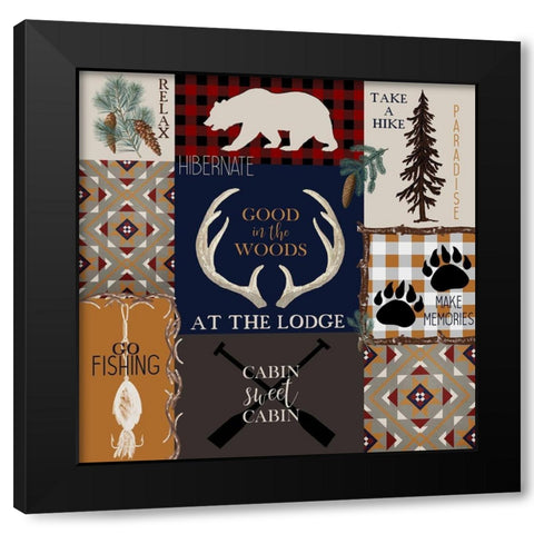 In the Woods Black Modern Wood Framed Art Print with Double Matting by Kimberly, Allen