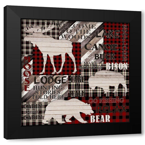 The Lodge Black Modern Wood Framed Art Print with Double Matting by Kimberly, Allen