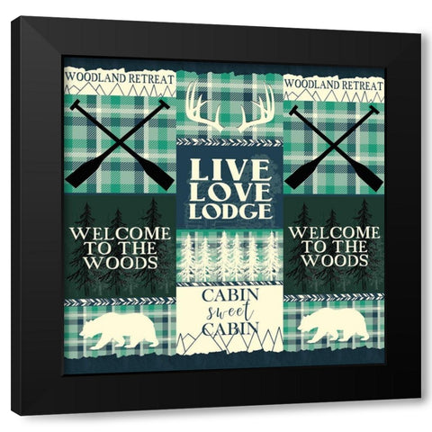 Welcome to The Woods Black Modern Wood Framed Art Print with Double Matting by Kimberly, Allen