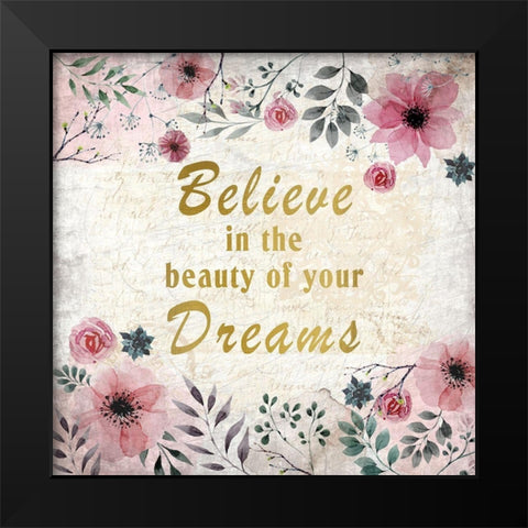 Blooming Dreams 3 Black Modern Wood Framed Art Print by Kimberly, Allen