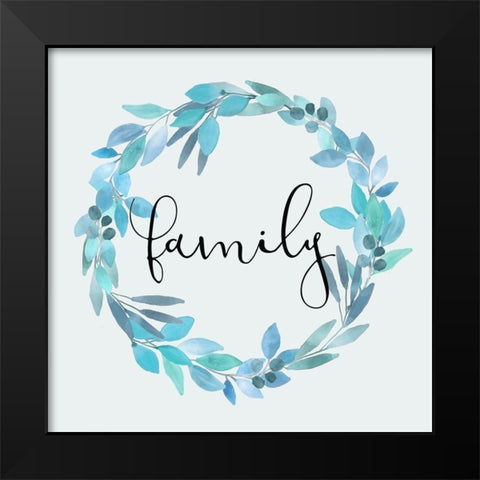 Blue Hues 1 Black Modern Wood Framed Art Print by Kimberly, Allen