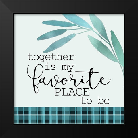 Blue Hues 9 Black Modern Wood Framed Art Print by Kimberly, Allen