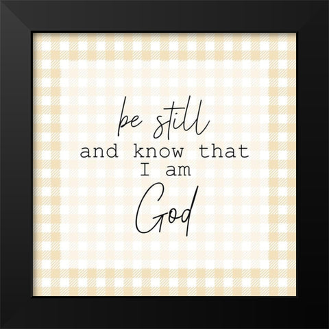 Be Still Black Modern Wood Framed Art Print by Kimberly, Allen