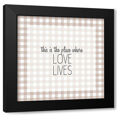 The Place Black Modern Wood Framed Art Print by Kimberly, Allen