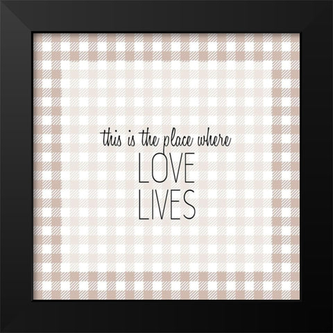 The Place Black Modern Wood Framed Art Print by Kimberly, Allen
