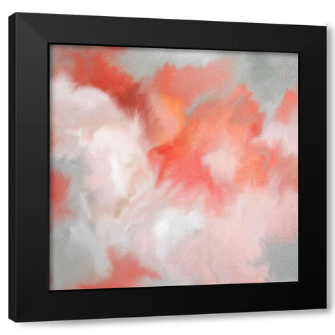 Coral Passion Black Modern Wood Framed Art Print with Double Matting by Kimberly, Allen