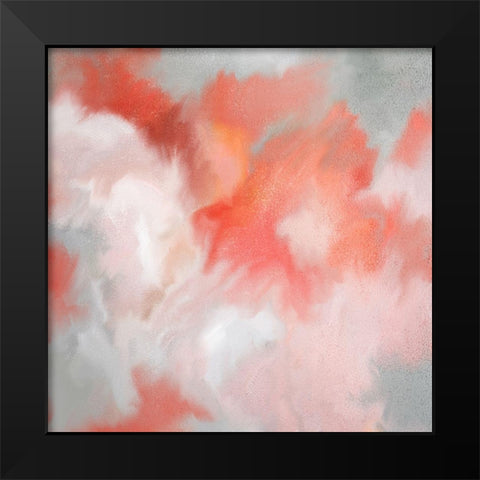 Coral Passion Black Modern Wood Framed Art Print by Kimberly, Allen