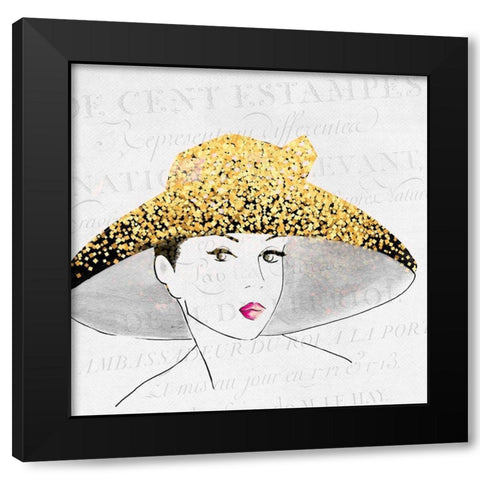 Glam 1 Black Modern Wood Framed Art Print with Double Matting by Kimberly, Allen