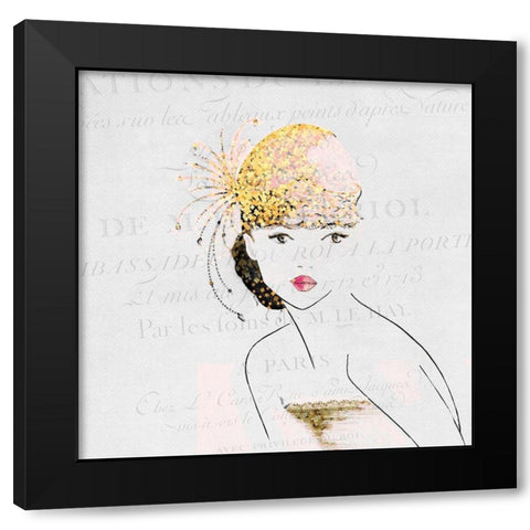 Glam 2 Black Modern Wood Framed Art Print with Double Matting by Kimberly, Allen