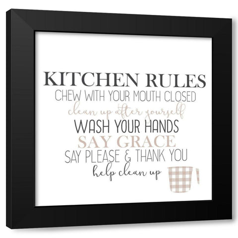 In The Kitchen E Black Modern Wood Framed Art Print by Kimberly, Allen