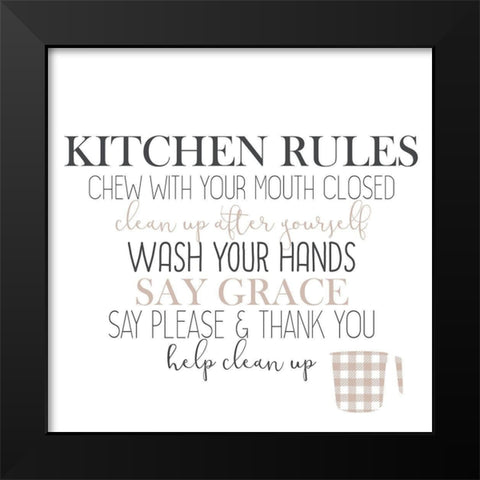 In The Kitchen E Black Modern Wood Framed Art Print by Kimberly, Allen
