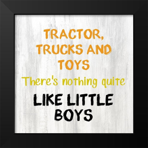 Tractor and Trucks 2 v2 Black Modern Wood Framed Art Print by Kimberly, Allen