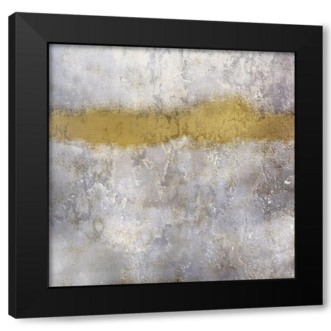 Streams of Gold Black Modern Wood Framed Art Print with Double Matting by Allen, Kimberly