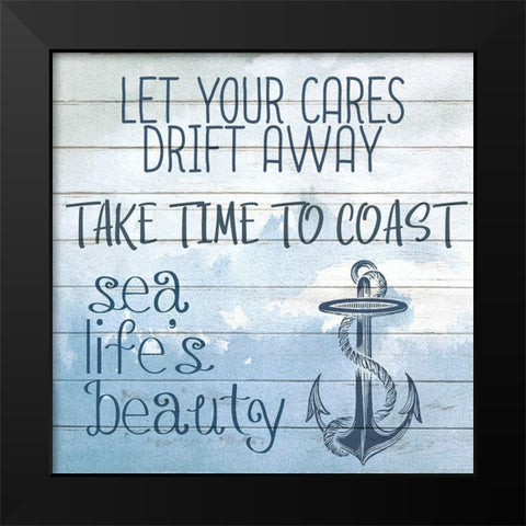Lessons From The Ocean 1 Black Modern Wood Framed Art Print by Kimberly, Allen