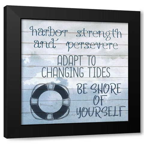 Lessons From The Ocean 2 Black Modern Wood Framed Art Print with Double Matting by Kimberly, Allen