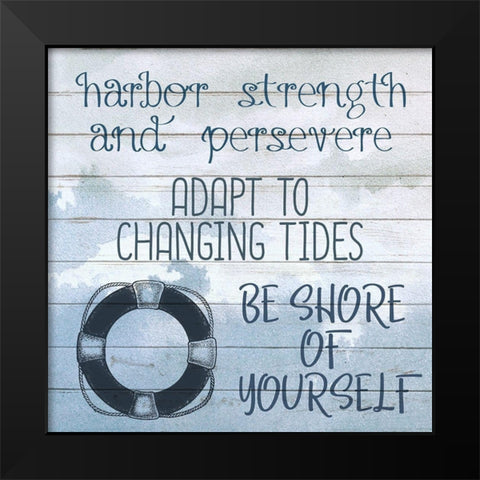 Lessons From The Ocean 2 Black Modern Wood Framed Art Print by Kimberly, Allen