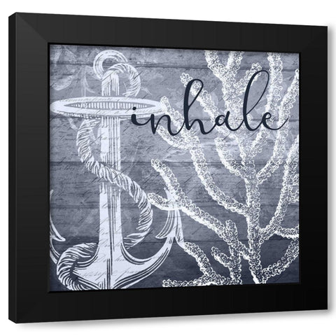 Inhale Exhale 1 Black Modern Wood Framed Art Print by Kimberly, Allen