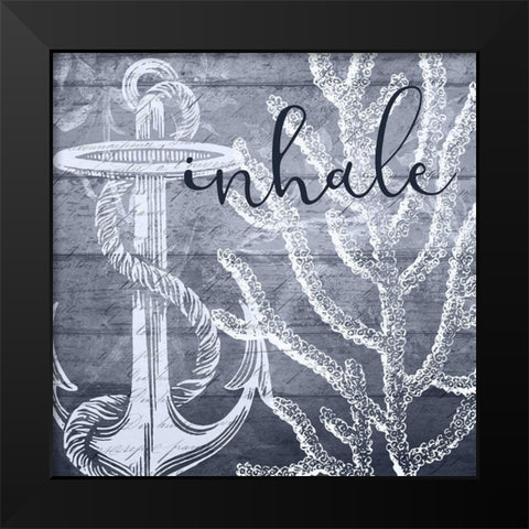 Inhale Exhale 1 Black Modern Wood Framed Art Print by Kimberly, Allen